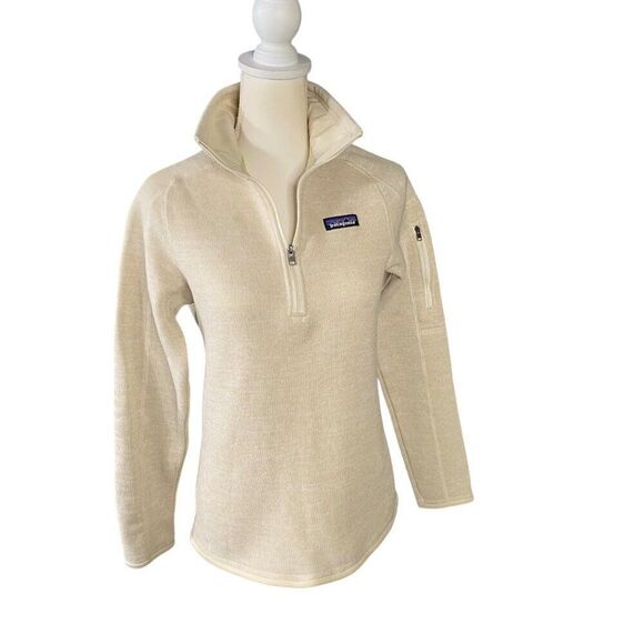 Patagonia Women's Better Sweater Quarter Zip Oatmeal Size Small - Picture 4 of 11